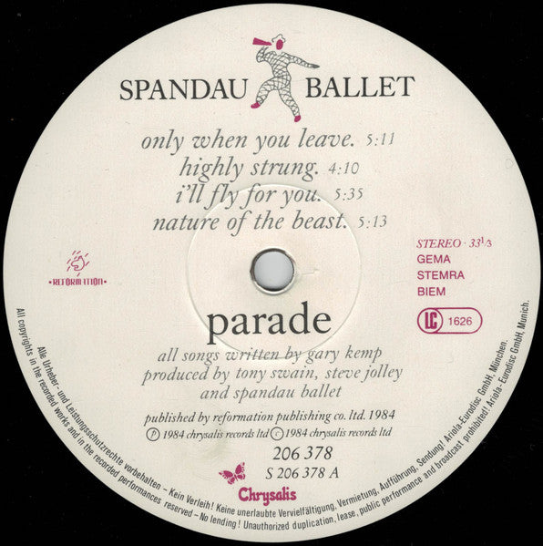 Spandau Ballet - Parade (tweedehands LP) - Velvet Music