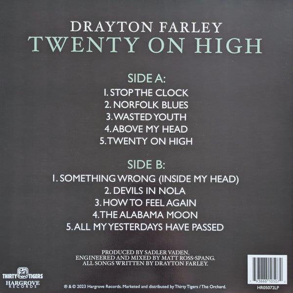 Drayton Farley - Twenty On High (LP) - Velvet Music