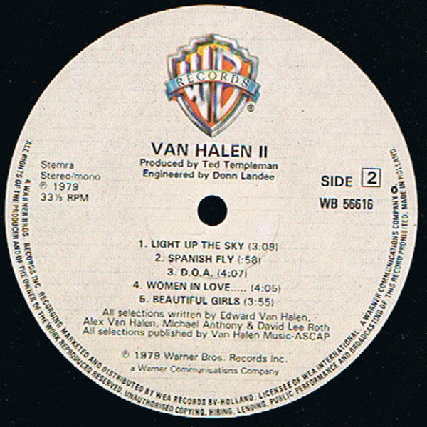 Van Halen - Van Halen II (tweedehands LP) - Velvet Music