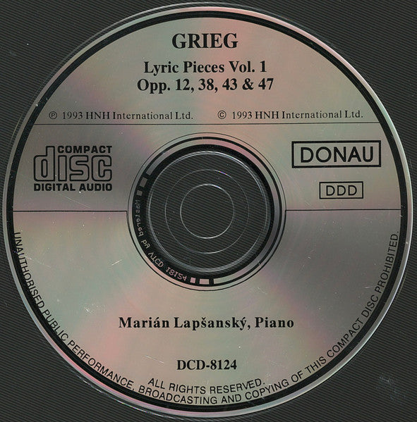 Edvard Grieg, Marián Lapšanský - Lyric Pieces Vol. 1 (CD) - Velvet Music
