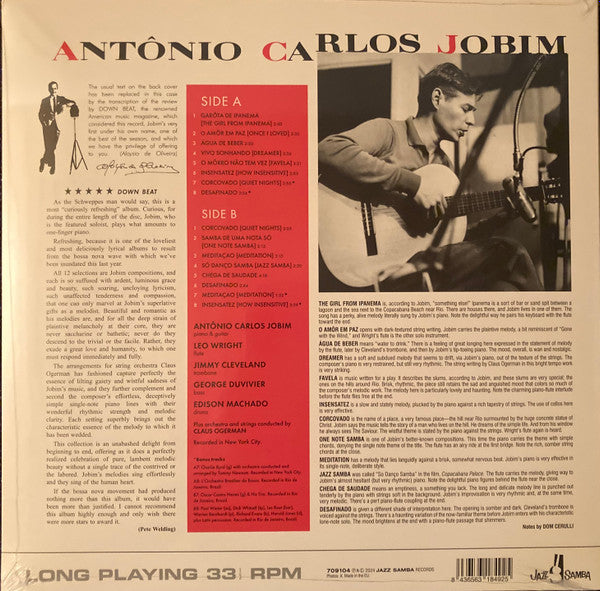 Antonio Carlos Jobim - The Girl From Ipanema (LP) - Velvet Music