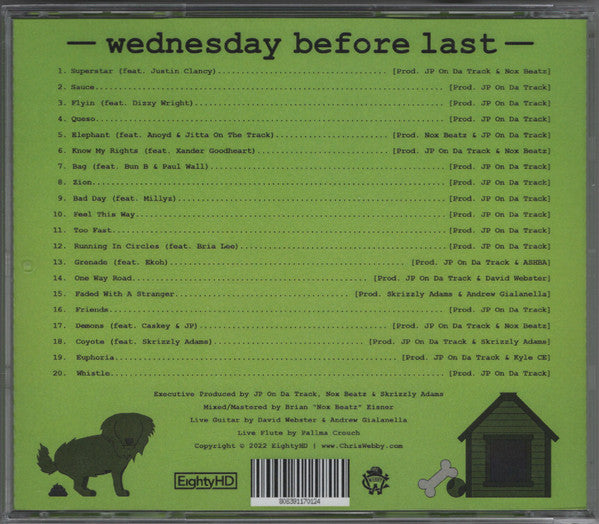 Chris Webby - Wednesday Before Last (CD) - Velvet Music