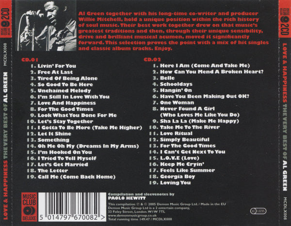 Al Green - Love & Happiness (The Very Best Of Al Green) (tweedehands CD) - Velvet Music