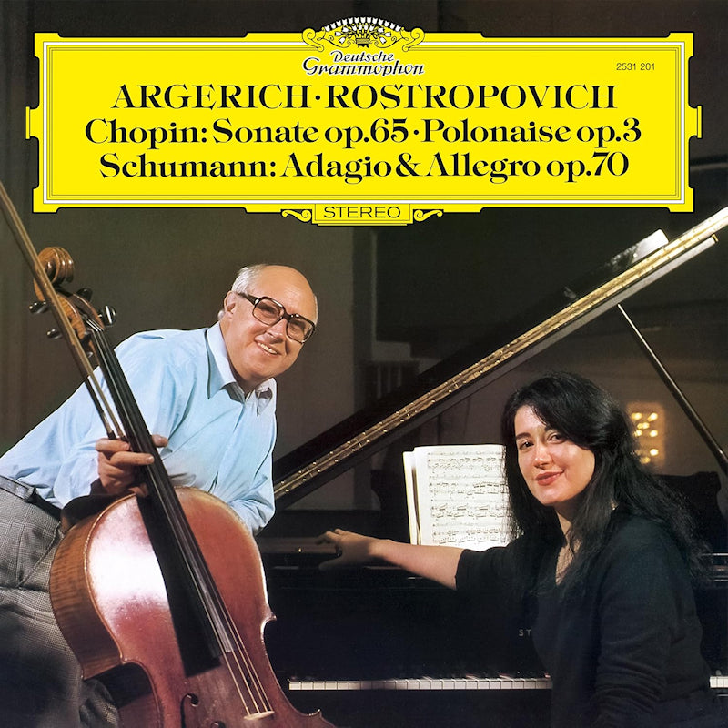 Martha Argerich &amp; Mstislav Rostropovich - Chopin: sonata op.65; schumann: adagio (LP)