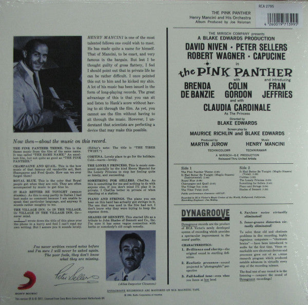 Henry Mancini - Pink panther (LP) - Velvet Music