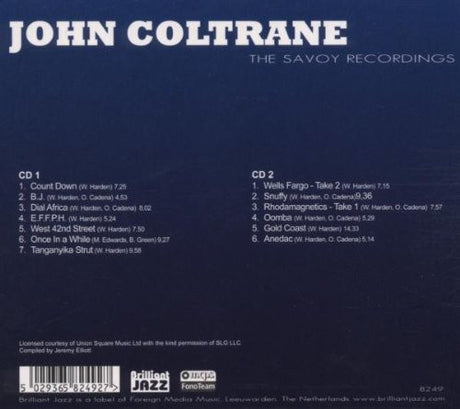 John Coltrane - The Savoy Recordings (second hand CD)