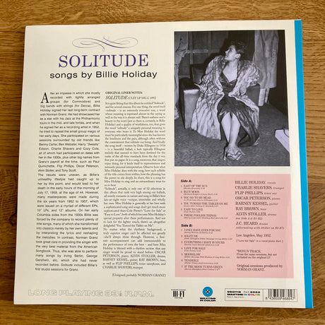 Billie Holiday - Solitude (LP) - Velvet Music