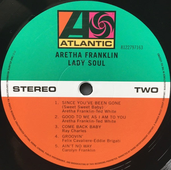 Aretha Franklin - Lady Soul (LP) - Velvet Music
