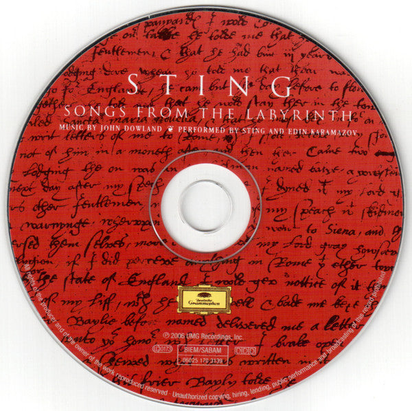 Sting - Songs From The Labyrinth (CD) - Velvet Music