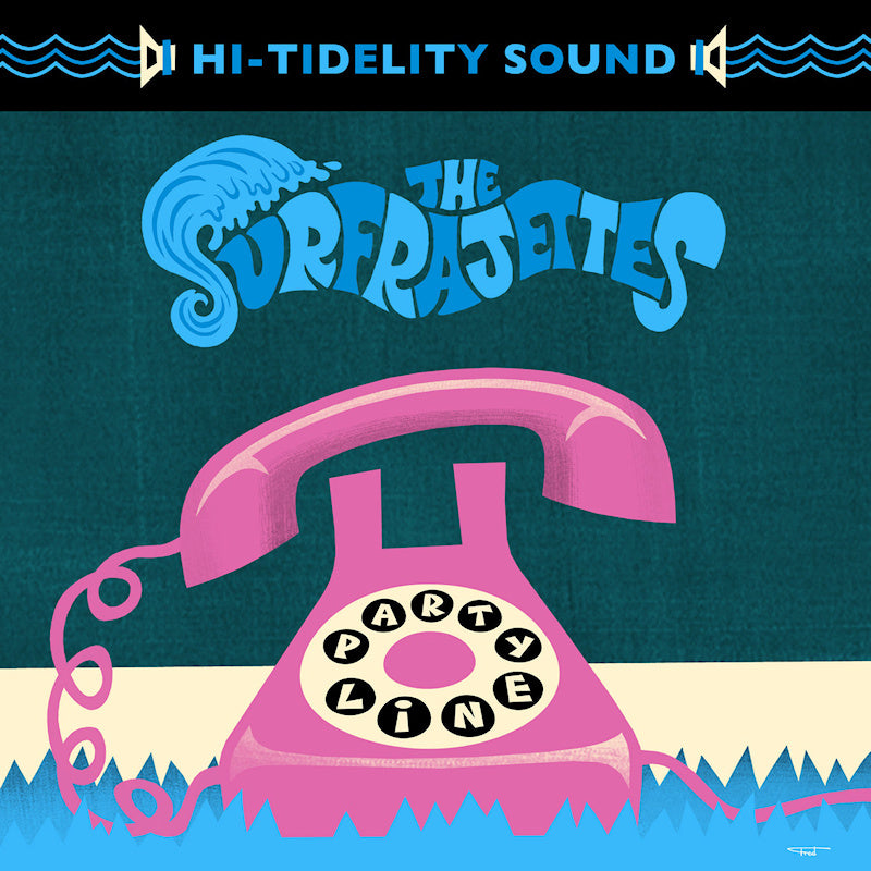 The Surfrajettes - Party line/ toxic (cool blue vinyl) (7-inch single) - Velvet Music