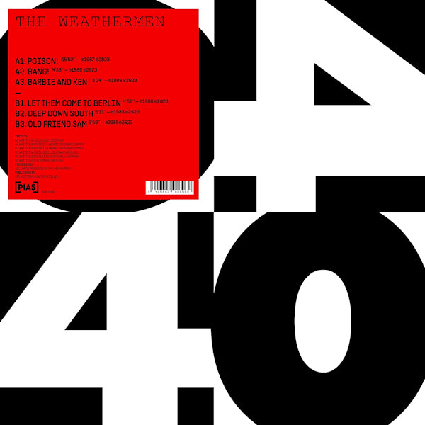The Weathermen - Pias 40 (12-inch maxi-single) - Velvet Music