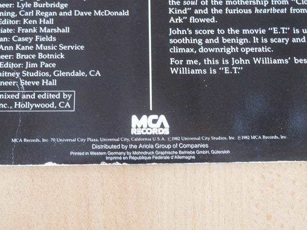John Williams (4) - E.T. The Extra-Terrestrial (Music From The Original Motion Picture Soundtrack) (LP d'occasion)