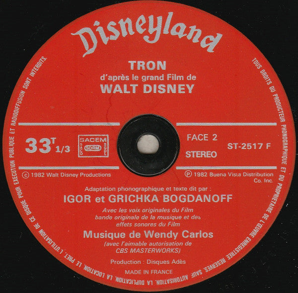 Igor Bogdanoff Et Grichka Bogdanoff - Tron (D'après Le Grand Film De Walt Disney) (tweedehands LP) - Velvet Music