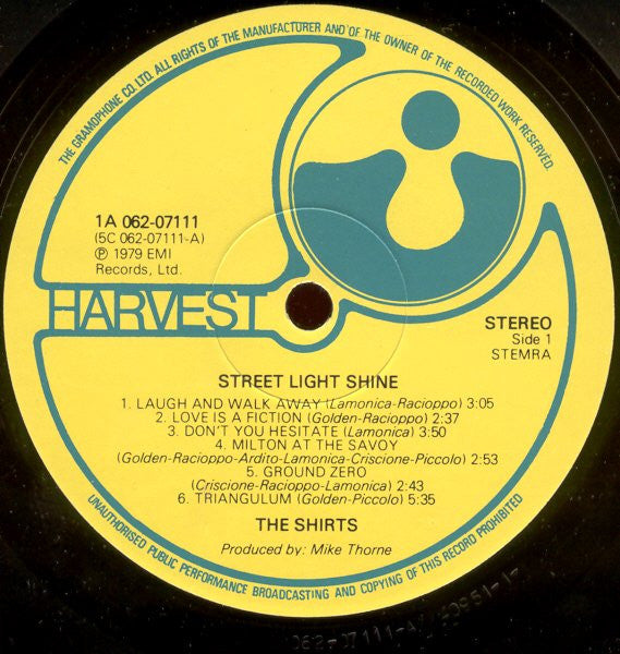 Shirts, The - Street Light Shine (tweedehands LP) - Velvet Music