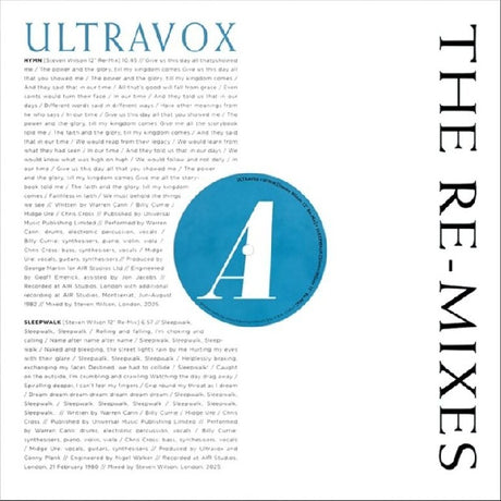 Ultravox - The Re-Mixes (LP) - Velvet Music