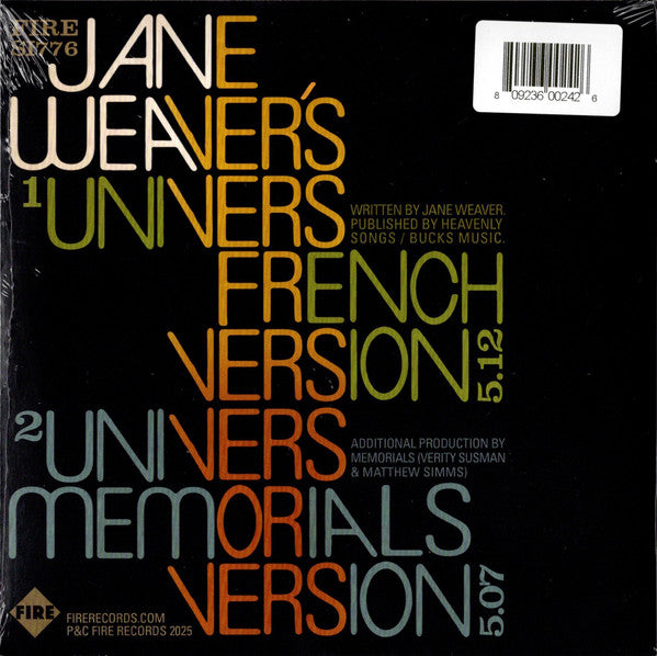Jane Weaver - Univers (French Version) (12-inch maxi-single) - Velvet Music