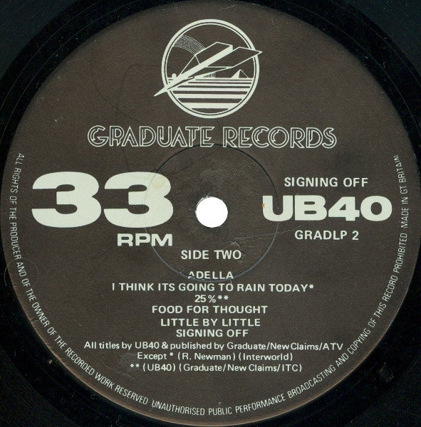 UB40 - Signing Off (tweedehands LP) - Velvet Music