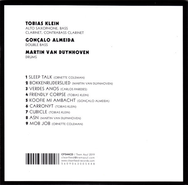 Gonçalo Almeida, Martin Van Duynhoven, Tobias Klein - Live At The Bimhuis (tweedehands CD)