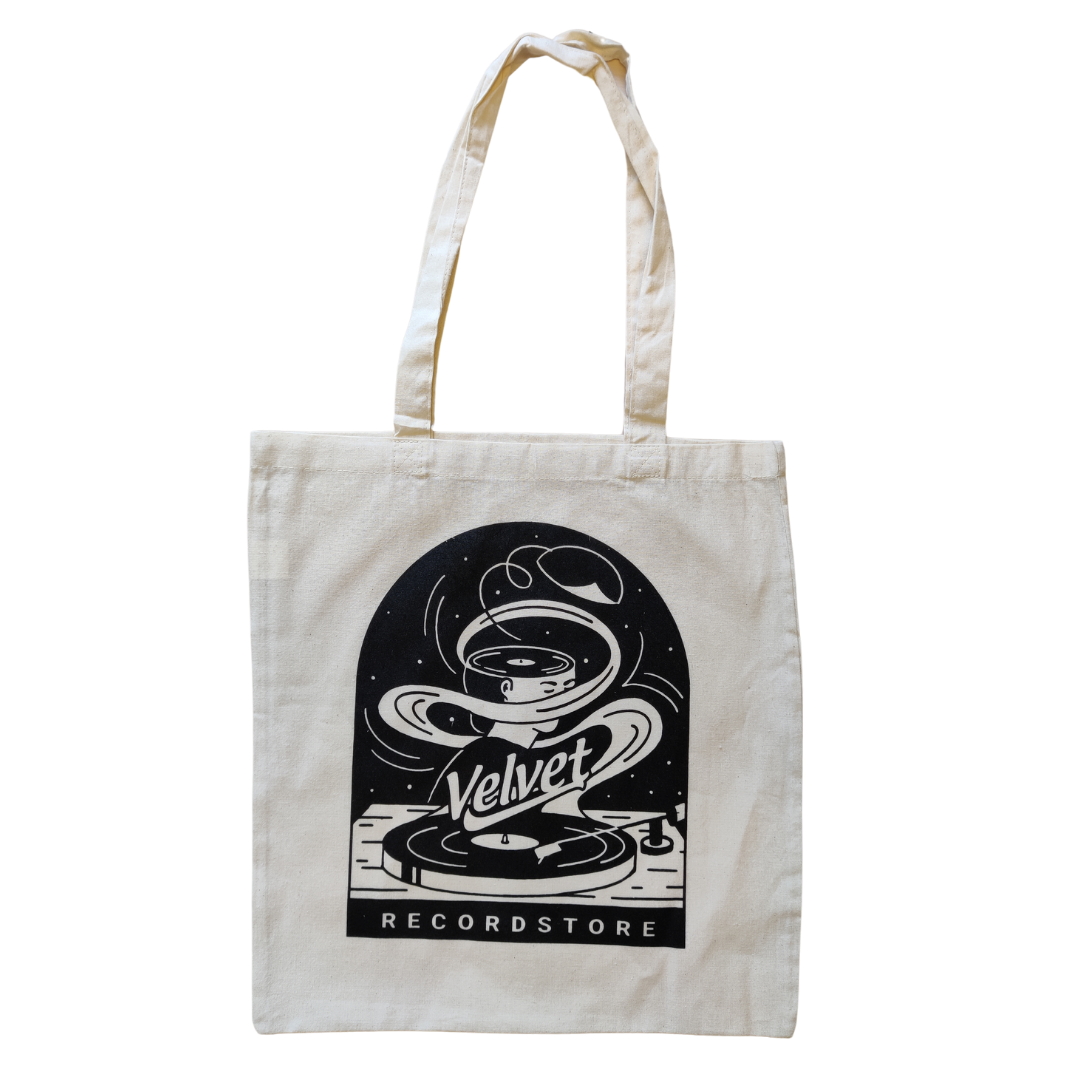 Sac en Velours Lin - Play Your Records | Black & White (Merchandise)