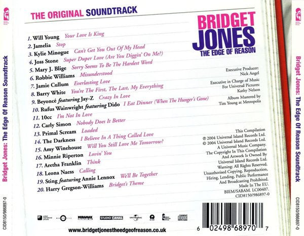 Various - Bridget Jones - The Edge Of Reason - The Original Soundtrack (tweedehands CD) - Velvet Music