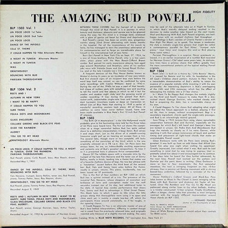 Bud Powell - The Amazing Bud Powell, Volume 2 (secondhand LP)
