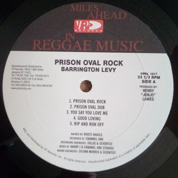 Barrington Levy - Prison Oval Rock (LP) - Velvet Music