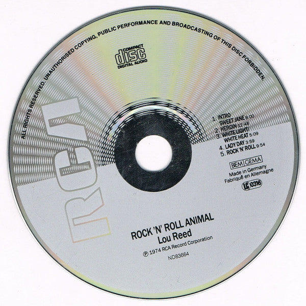 Lou Reed - Rock N Roll Animal (tweedehands CD) - Velvet Music
