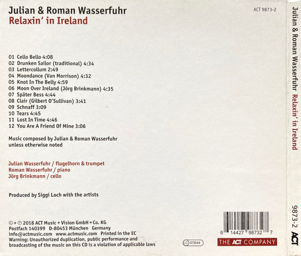 Julian &amp; Roman Wasserfuhr With Jörg Brinkmann - Relaxin' In Ireland (second-hand CD)