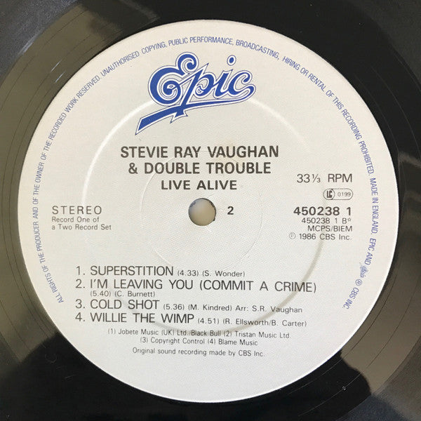 Stevie Ray Vaughan & Double Trouble - Live Alive (tweedehands LP) - Velvet Music