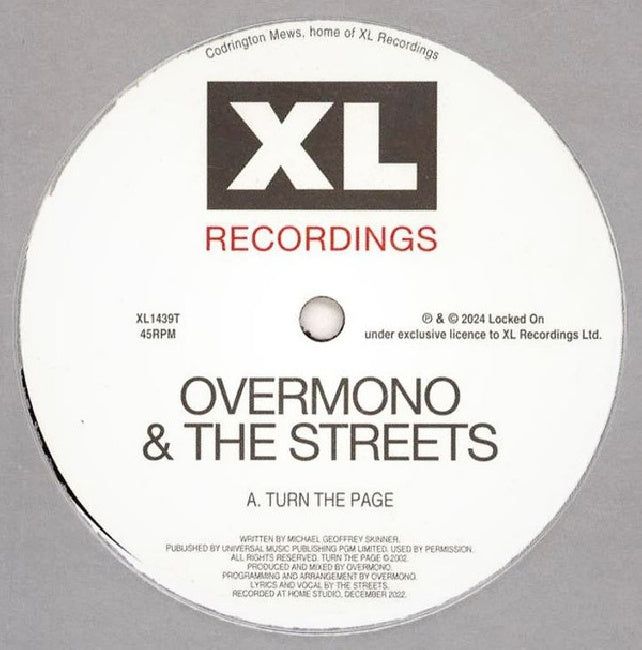 Overmono & Streets, The - Turn The Page (12-inch maxi-single) - Velvet Music