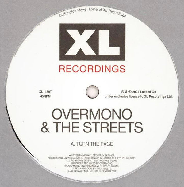 Overmono & Streets, The - Turn The Page (12-inch maxi-single) - Velvet Music