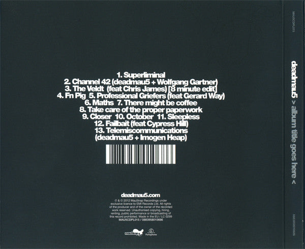 Deadmau5 - > Album Title Goes Here < (tweedehands CD) - Velvet Music