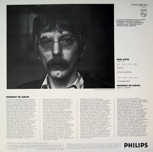 Erik Satie, Reinbert de Leeuw - Early Piano Works, Vol./Folge 2 (tweedehands LP) - Velvet Music