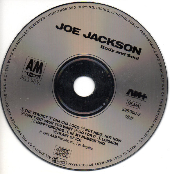 Joe Jackson - Body And Soul (tweedehands CD) - Velvet Music