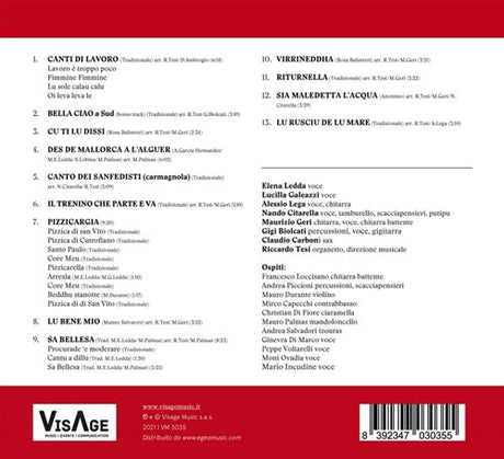 Riccardo Tesi, Elena Ledda, Lucilla Galeazzi, Alessio Lega, Nando Citarella, Maurizio Geri, Gigi Biolcati, Claudio Carboni - A Sud Di Bella Ciao (CD d'occasion)