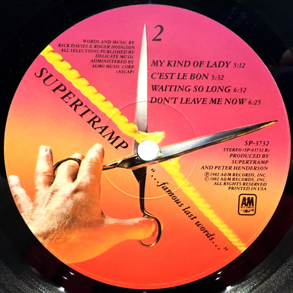 Supertramp - "...Famous Last Words..." (tweedehands LP) - Velvet Music