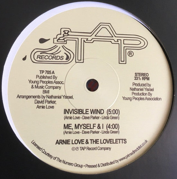 Arnie Love & Loveletts, The - Invisible Wind / Me, Myself & I / We Had Enough (Preloaded Player audio) - Velvet Music