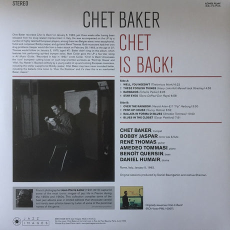 Chet Baker - Chet Is Back! (LP) - Velvet Music