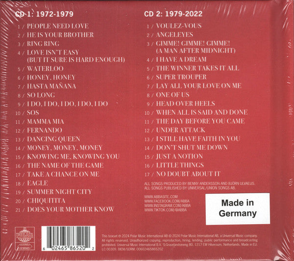 ABBA - The Singles (The First Fifty Years) (CD) - Velvet Music