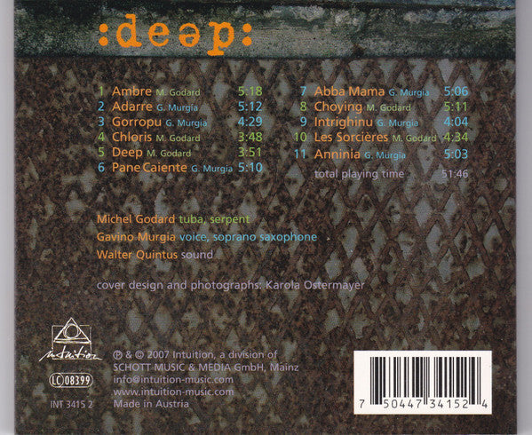 Michel Godard, Gavino Murgia - Deep (tweedehands CD)
