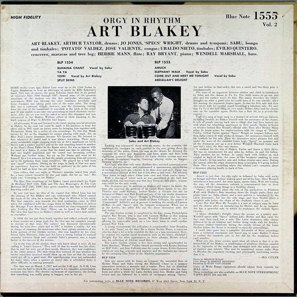 Art Blakey - Orgy In Rhythm - Volume Two (second hand LP)