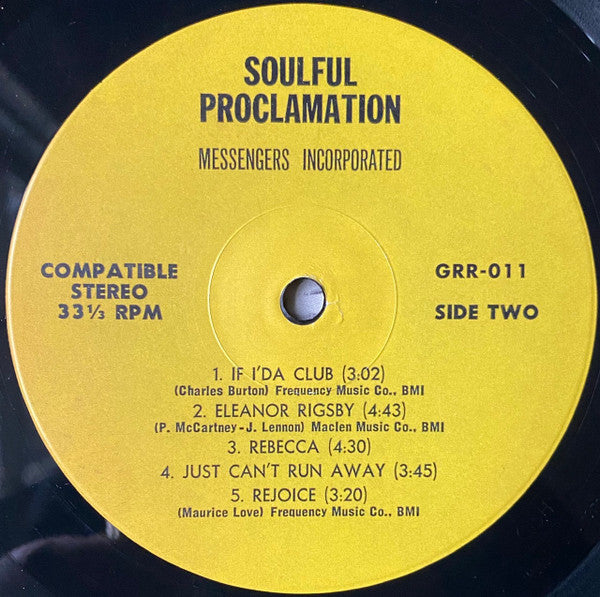 Messengers Incorporated – Soulful Proclamation (LP)
