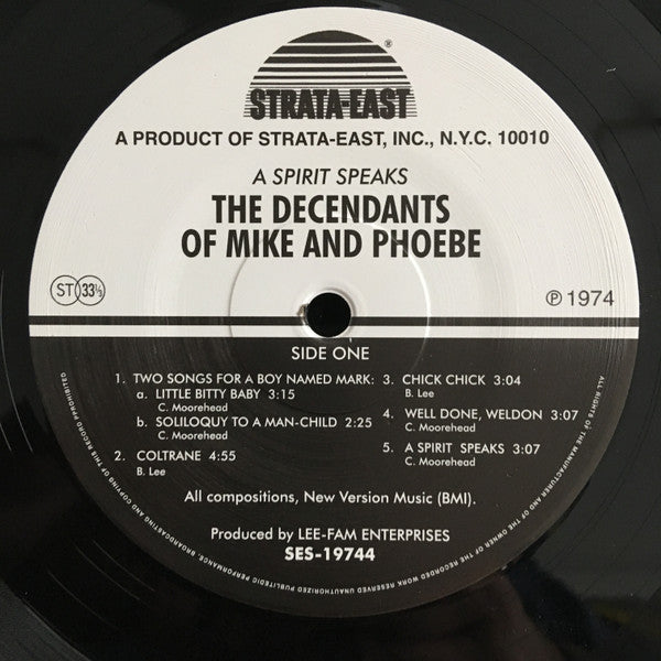 Descendants Of Mike And Phoebe, The - A Spirit Speaks (LP) - Velvet Music