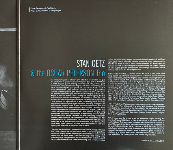 Stan Getz & Oscar Peterson Trio, The - Stan Getz & the Oscar Peterson Trio (LP) - Velvet Music