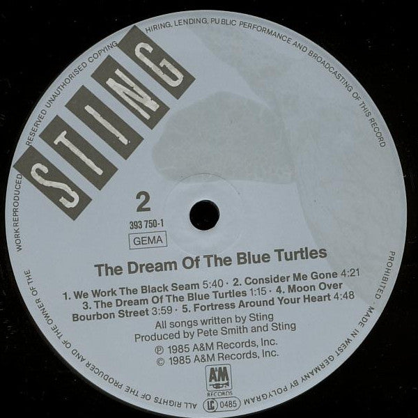 Sting - The Dream Of The Blue Turtles (tweedehands LP) - Velvet Music