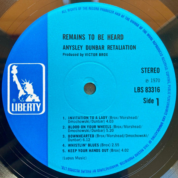 Aynsley Dunbar Retaliation, The - Remains To Be Heard (tweedehands LP) - Velvet Music