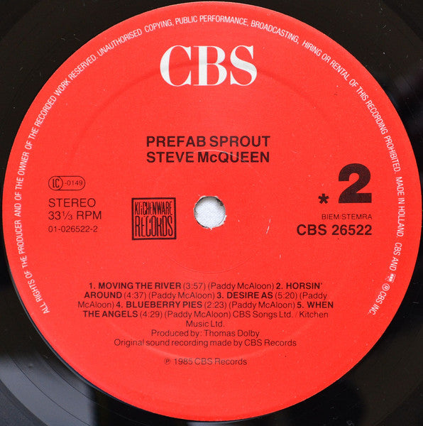 Prefab Sprout - Steve McQueen (tweedehands LP) - Velvet Music