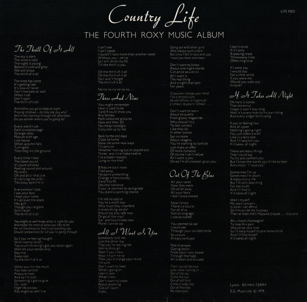 Roxy Music - Country Life (tweedehands LP)