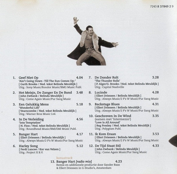 Rob de Nijs - De Band, De Zanger En Het Meisje (tweedehands CD) - Velvet Music