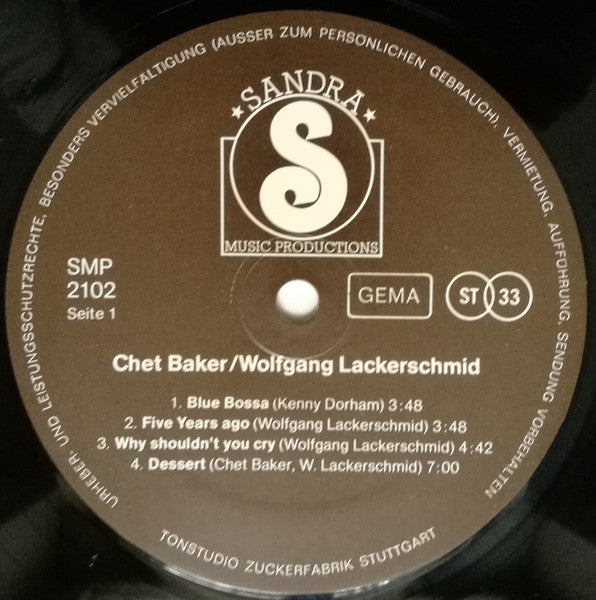 Chet Baker / Wolfgang Lackerschmid - Ballads For Two (LP d'occasion)